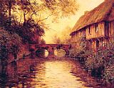 River Canvas Paintings - Houses by the River